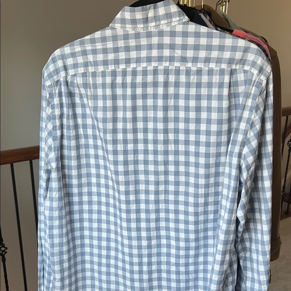 J. Crew Factory Gray and White Checkered Shirt - Picture 6 of 6